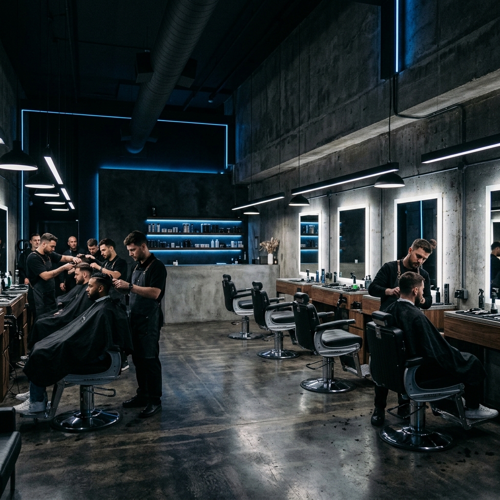 Interior de las instalaciones de Corte 0 Academia de Barbería en Cartagena